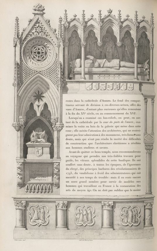 Eugène Emmanuel VIOLLET-LE-DUC - Studies of a Gothic Monument in Picardy, with the Tomb of a Knight | MasterArt